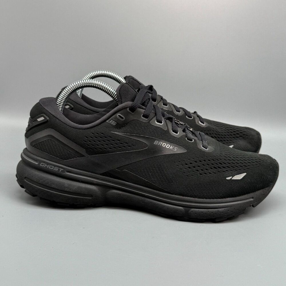 Brooks Ghost 15 Women's 10 Black Athletic Running Sneakers Lace-Up Low Top